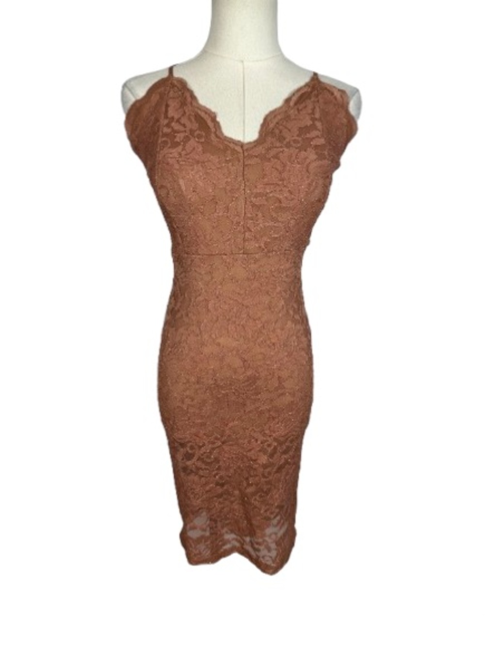 Windsor Rust Lace Midi Dress Size S